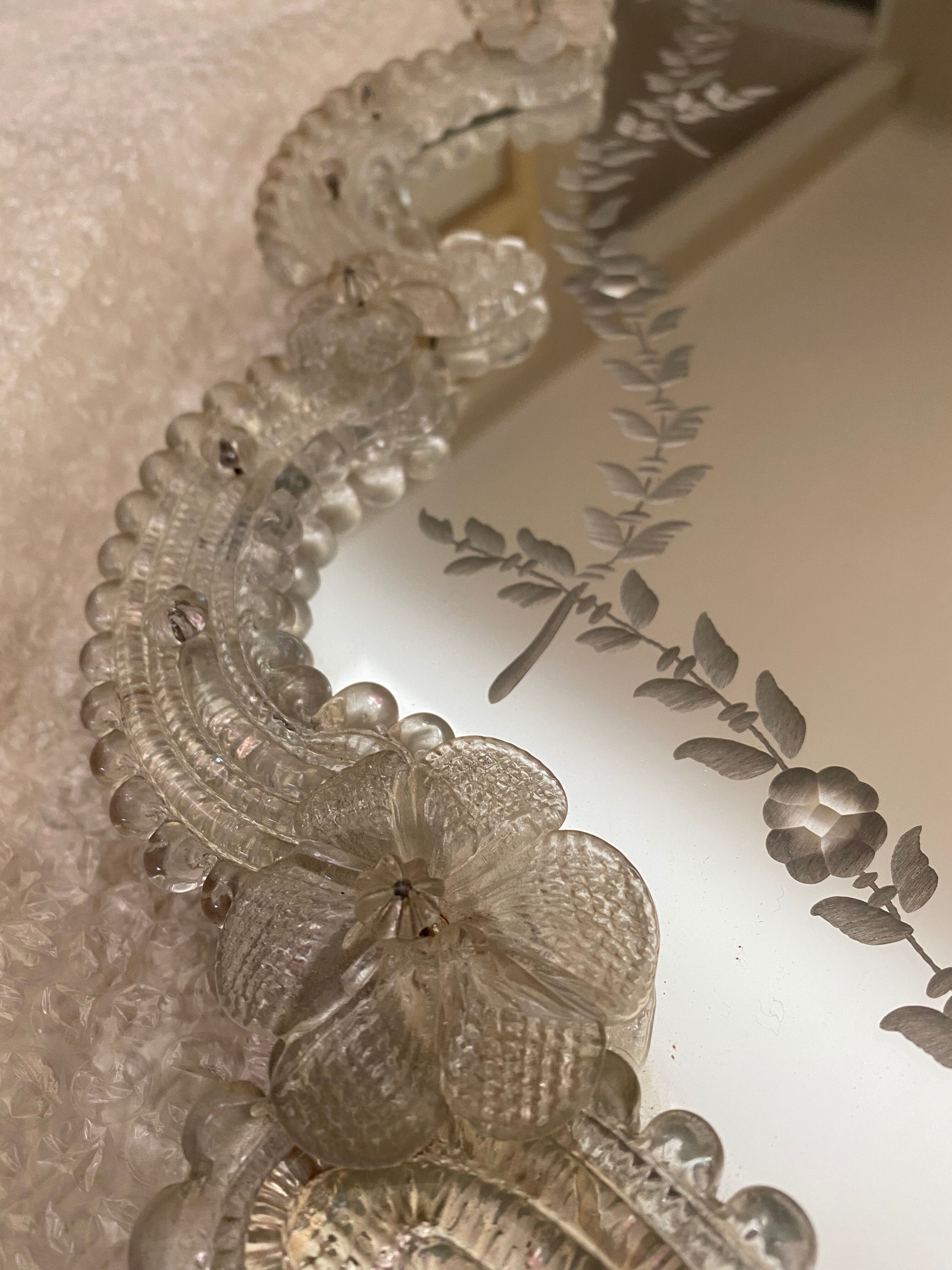 Old venetian murano mirror
