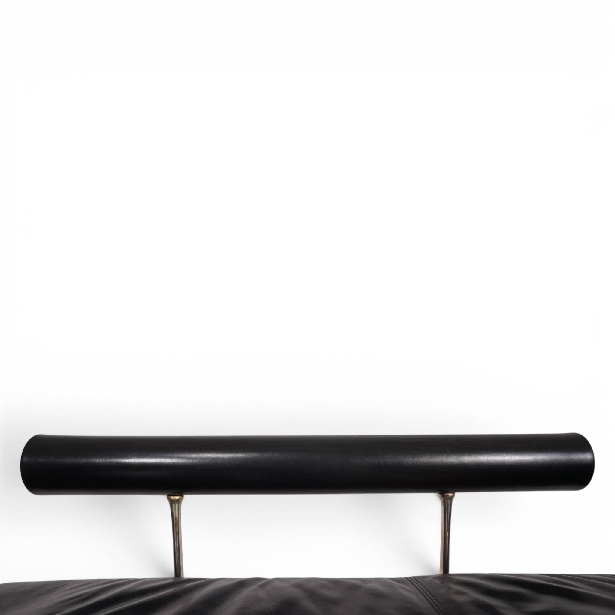 B&B Italia Baisity Leather Chaise Lounge / Daybed by Antonio Citterio, 1980