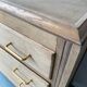 Commode art déco vintage 4 tiroirs rénovée en bois brut