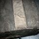 Old bulging wooden travel trunk