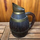 Ancien Pichet Bois + Cerclage Laiton Vintage