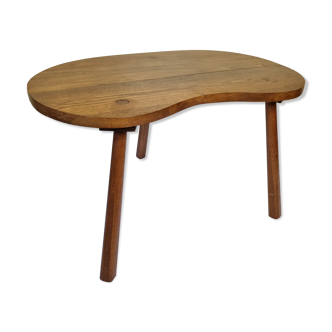 Table basse haricot en bois massif vintage