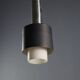 Vintage aluminium and glass chandelier, design, Italy, 1960s
