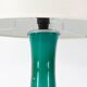 Vintage 1960s Portuguese Turquoise Opaline Glass Table Lamp