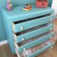 Commode vintage 4 tiroirs pieds compas