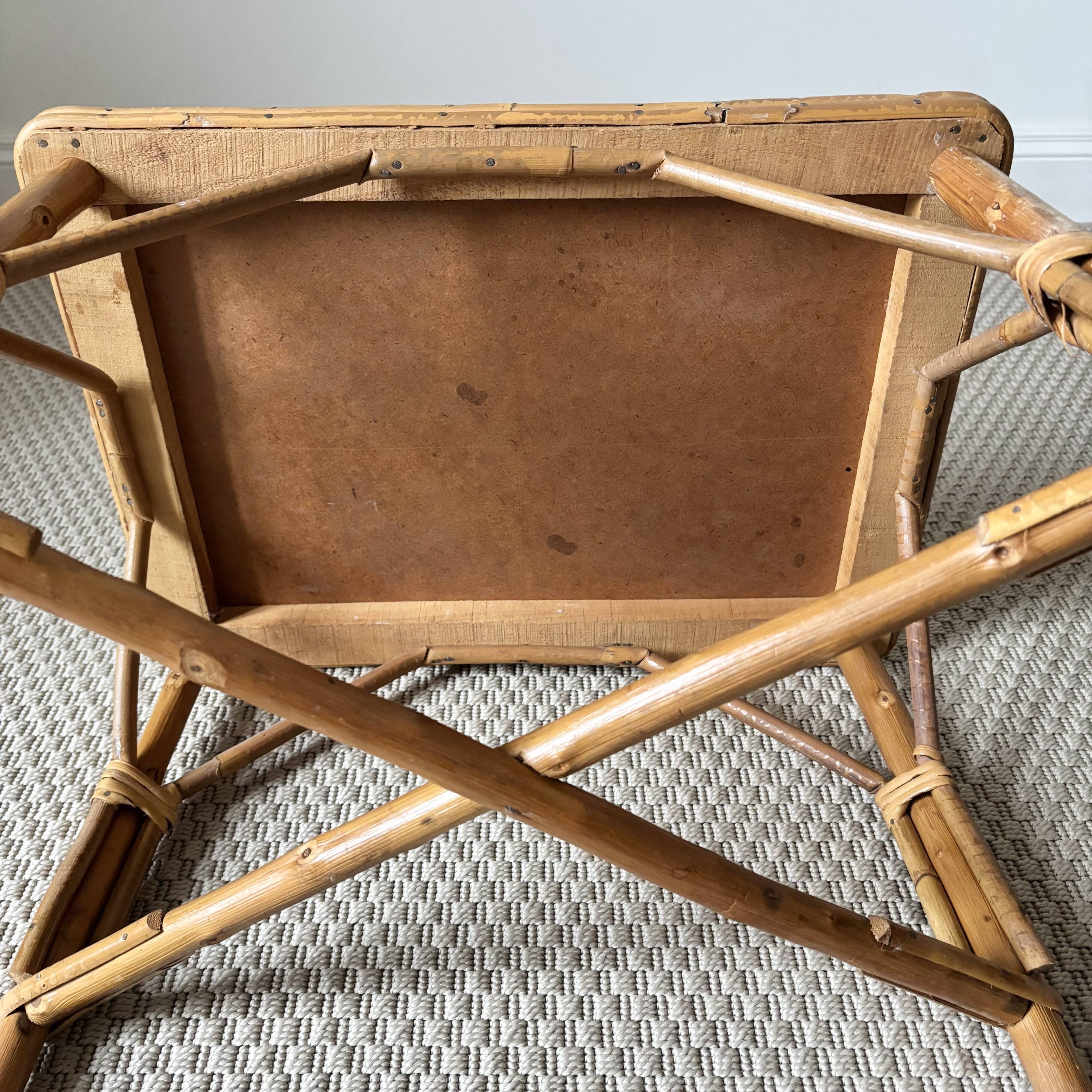 Vintage rattan coffee table