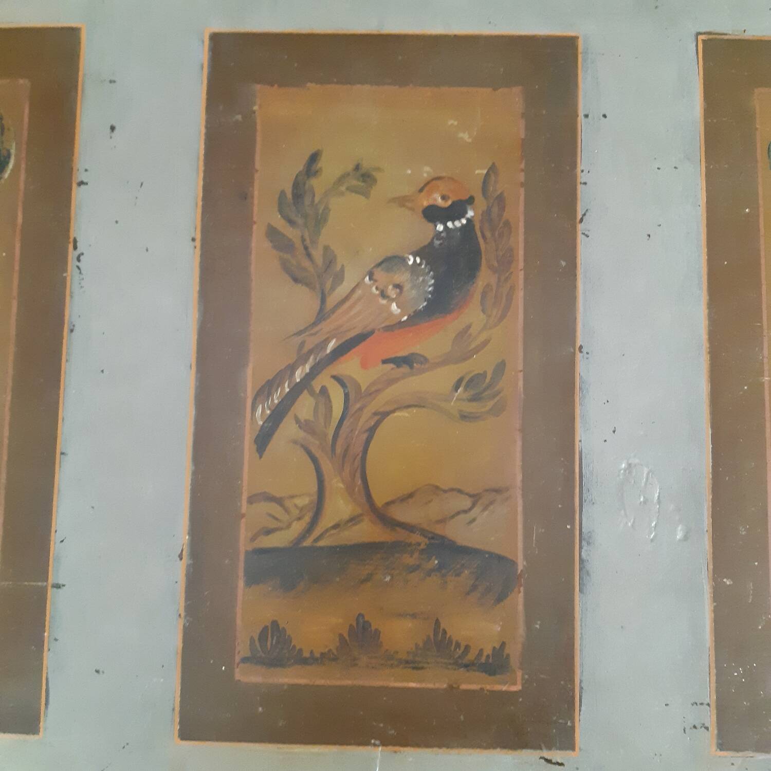 Grand coffre banquette peint 149X58