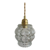Baladeuse avec globe vintage en verre transparent