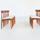 Ensemble de six chaises de salle à manger en teck de Christian Linneberg, Danemark, 1960