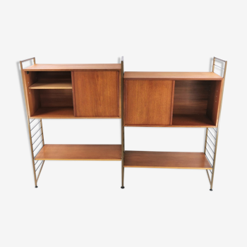 Mid century teak Ladderax low display cabinet, 1960s