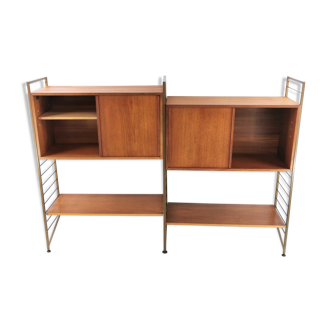 Mid century teak Ladderax low display cabinet, 1960s