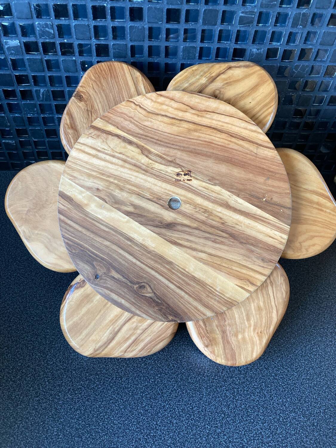 Olive wood appetizer dish