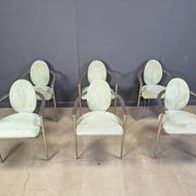 Vintage dining chairs by Belgochrom, set of 6 - 1980s