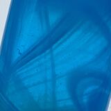 Coloured glass cylinder vase stamped Maure Viel, vintage.