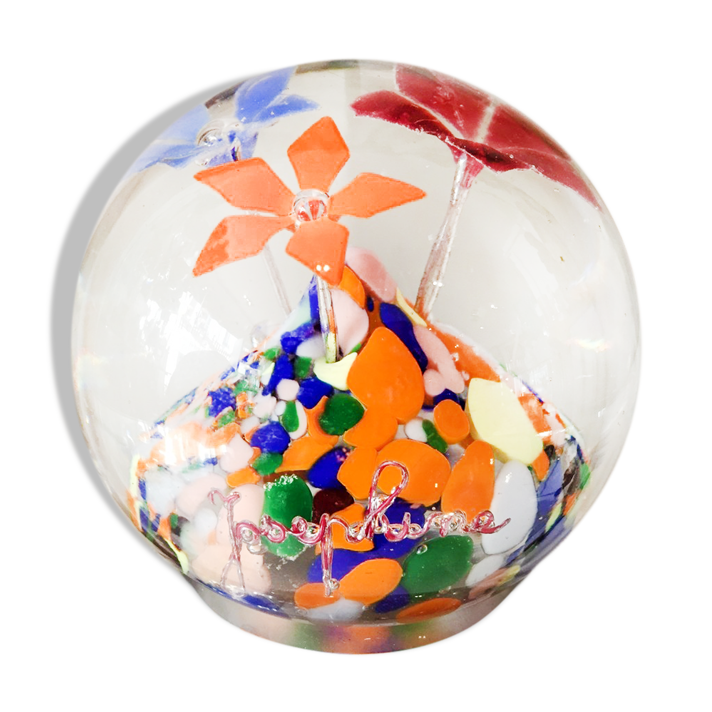 Sulphide with floral decoration josephine