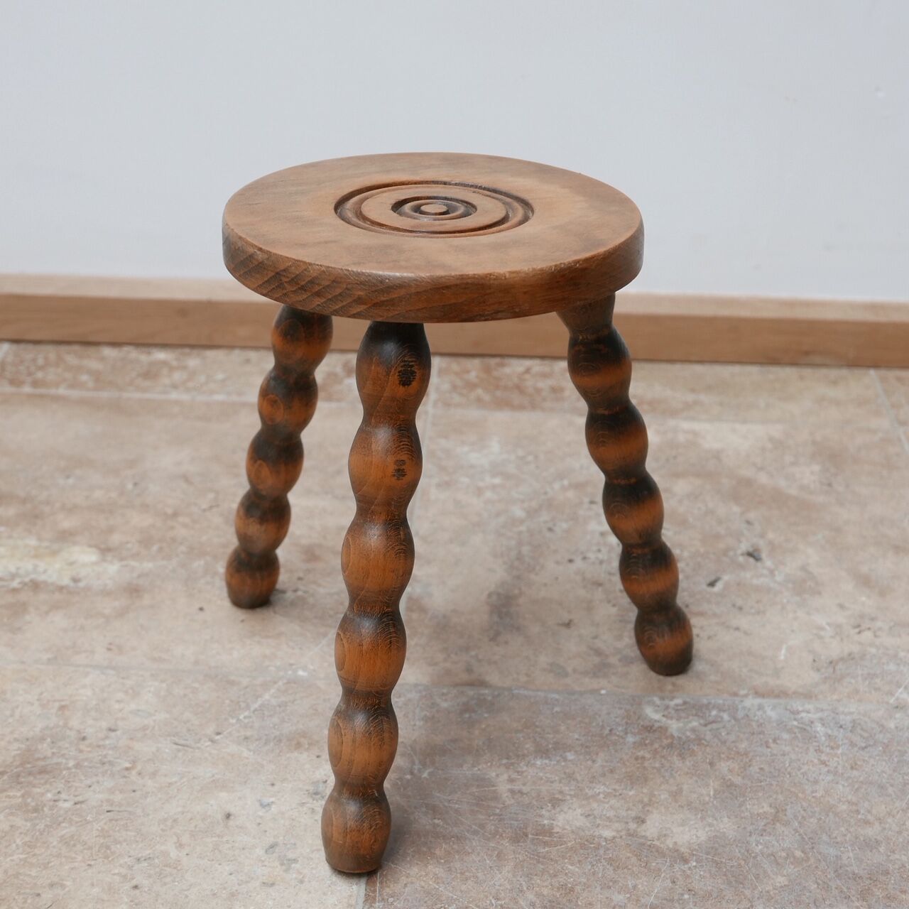 French mid-century bobbin stool