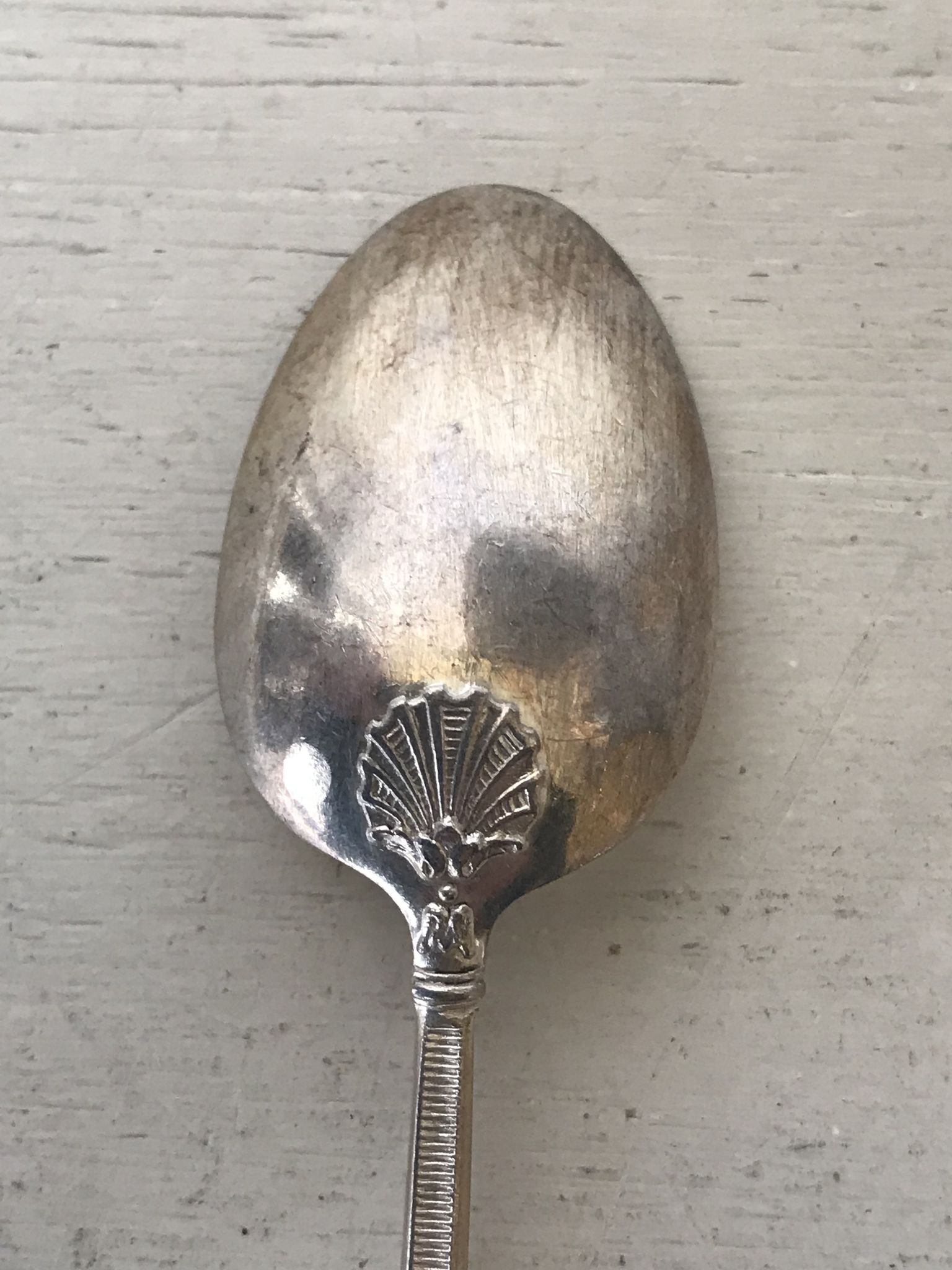 Series of 6 small spoons to mocha metal silver brand sfam russian décor