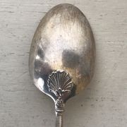 Series of 6 small spoons to mocha metal silver brand sfam russian décor