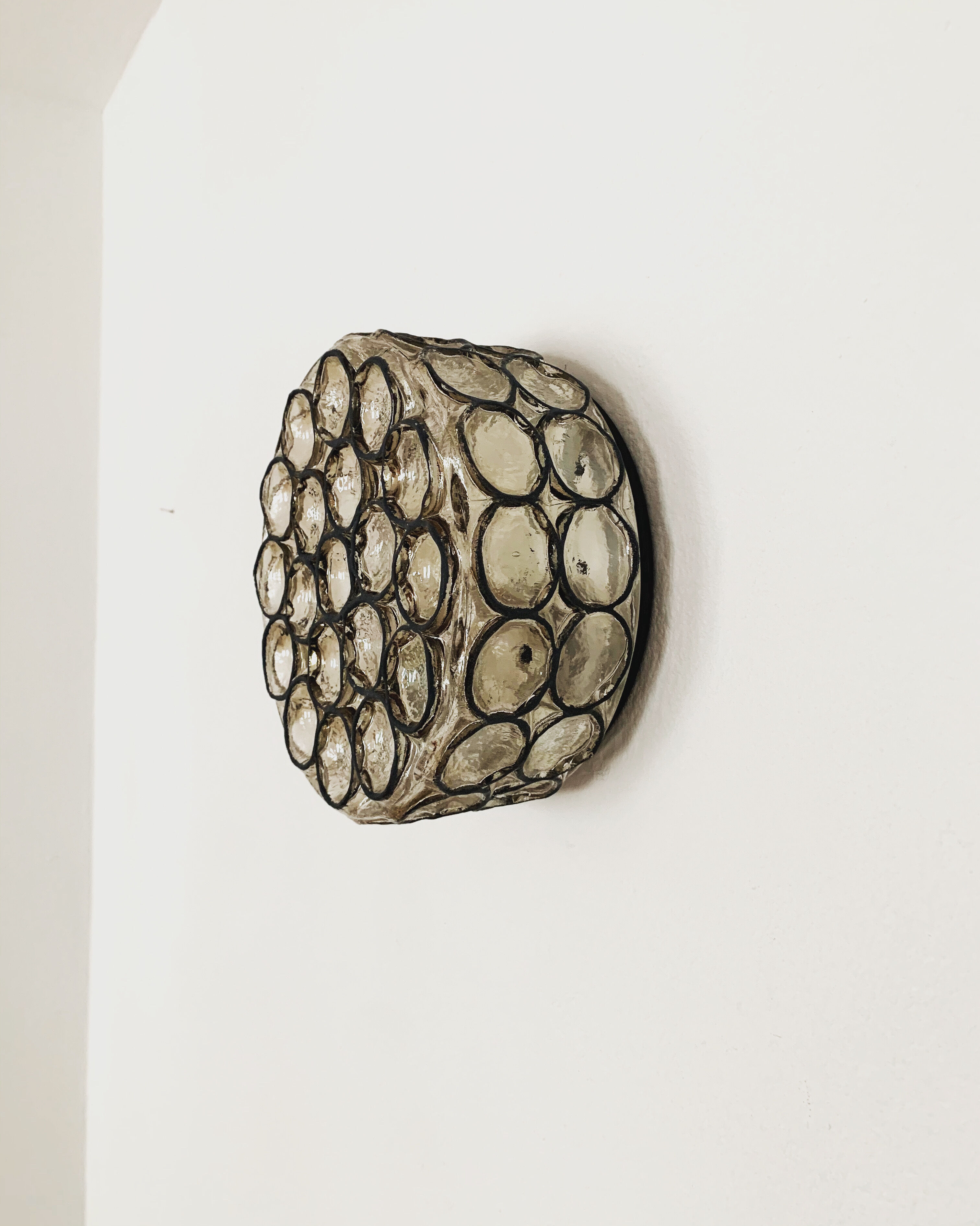 Iiron ring design wall or ceiling lamp by Limburg