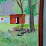 Swedish expressionist landscape, oil on canvas, 1970s, framed Inge Blomqvist (1923-2010)