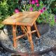 Table d'appoint bambou/ petit carreaux
