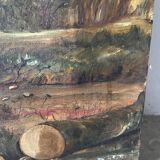 Spring landscape with tree, signed