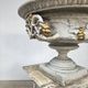 Large pair of 19th-century cast iron basins with vine decoration.