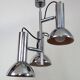 Chrome metal 3-spot chandelier from the 1970s.
