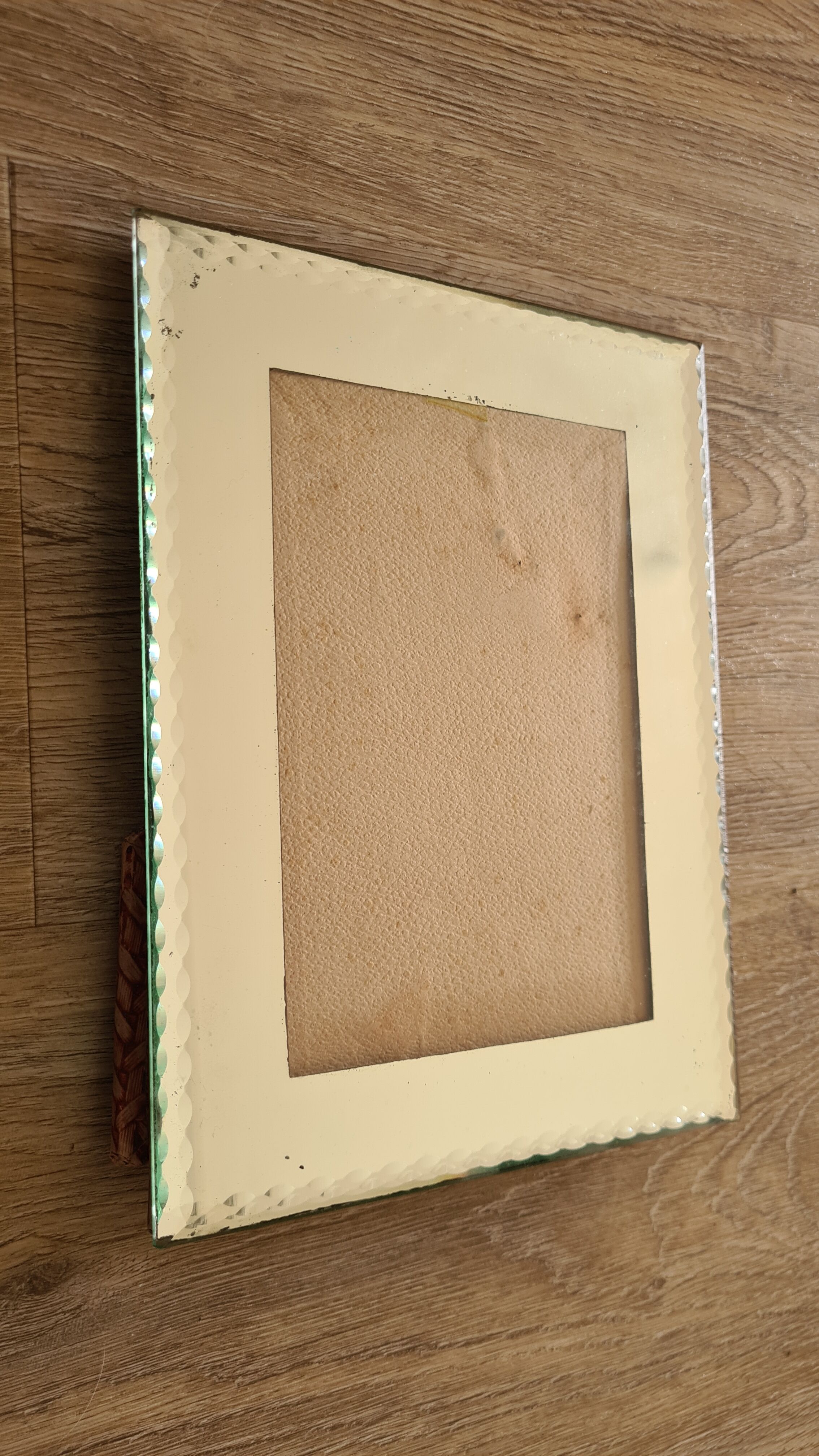Old Venetian Art Deco glass photo frame