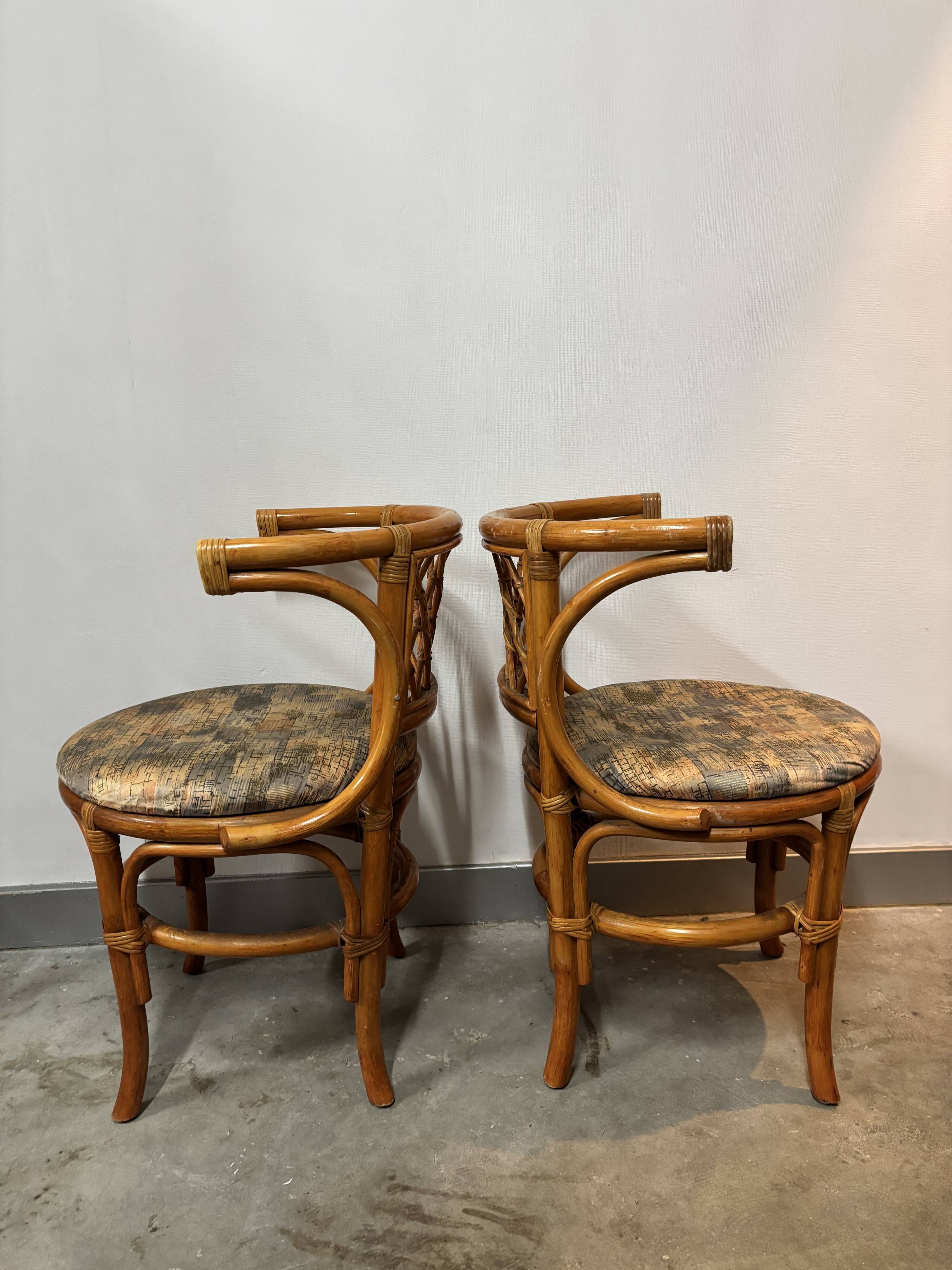 Paire fauteuils bistrot vintage