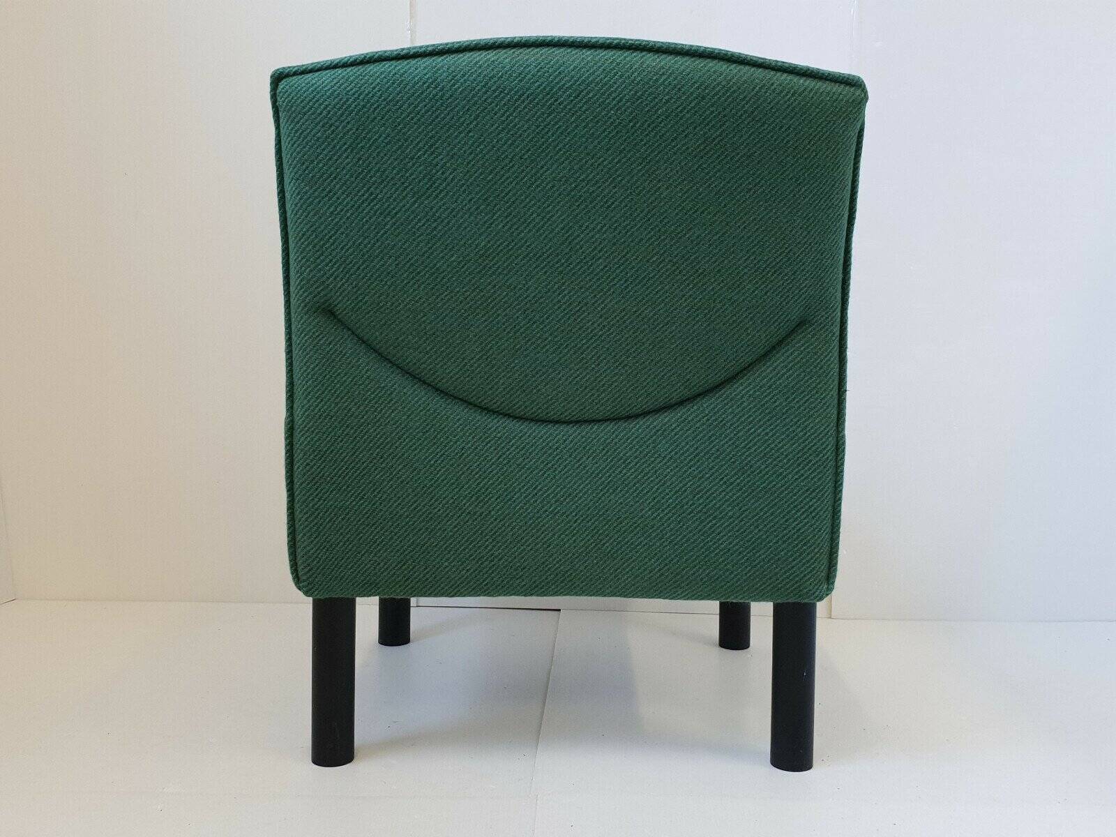 Vintage 1980s armchair in wool & steel