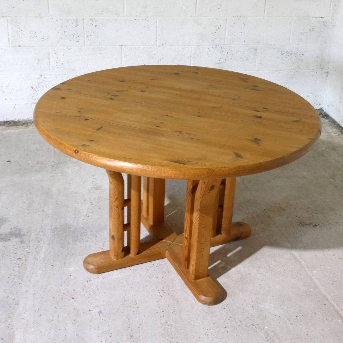table à manger en pin, Pays Bas, 1970