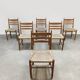 Chaises de salle à manger modernes en raphia du milieu du siècle, vintage 1960
