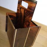 Tortoiseshell lucite magazine rack from the Christian Dior Home collection.