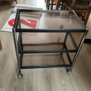 Smoked glass table from the 70s