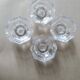 Set of 4 Art Deco style glass candle holders