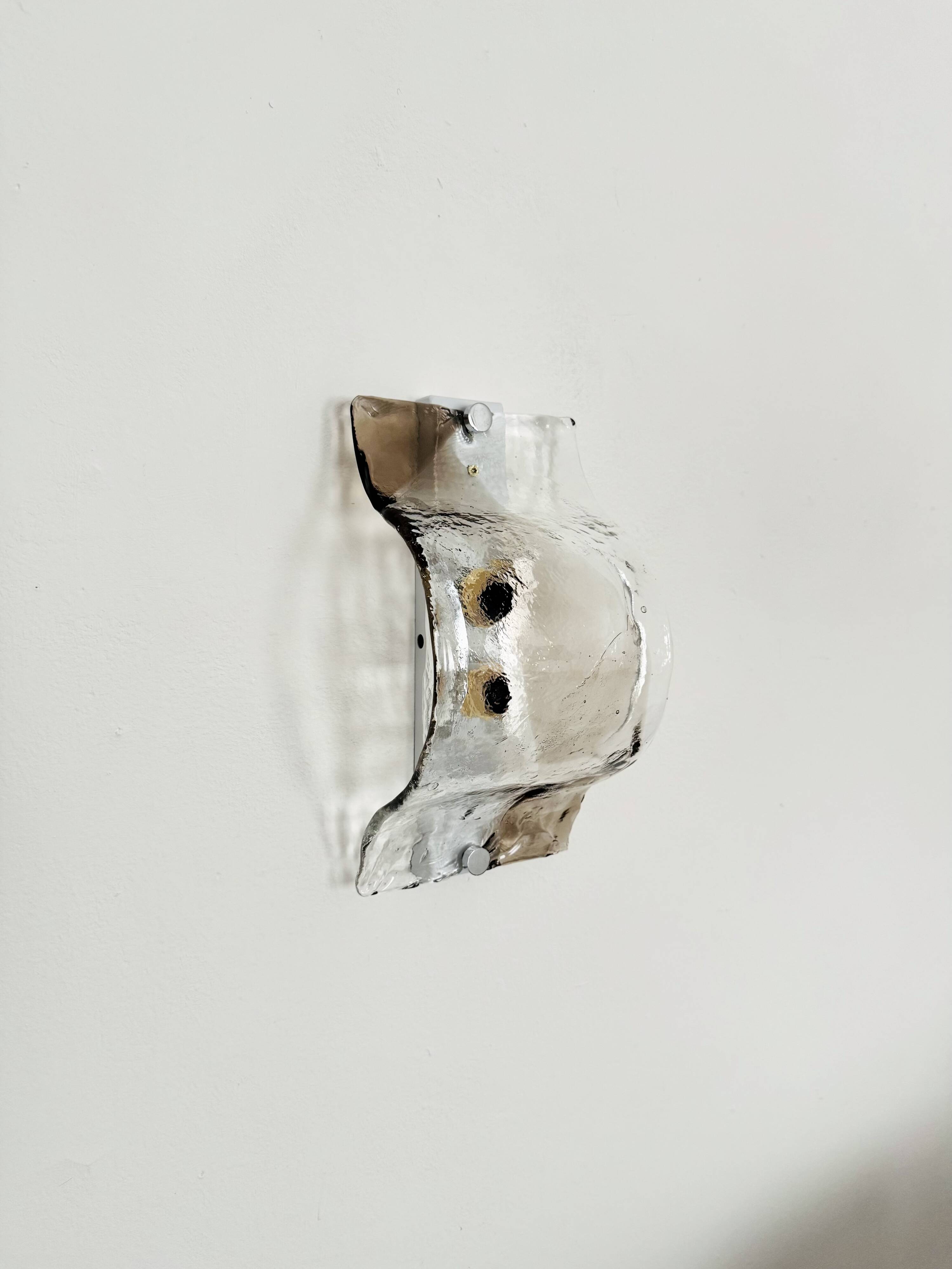 Set of 2 Murano Glass Wall or Ceiling Lamps by Carlo Nason for Mazzega