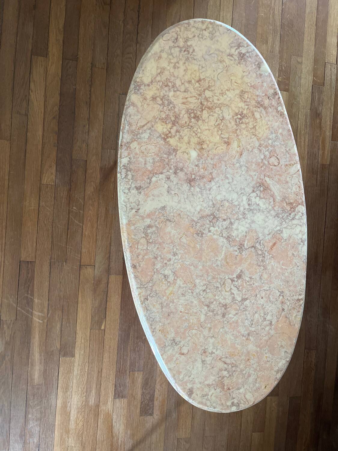 Table basse marbre onyx et laiton vintage