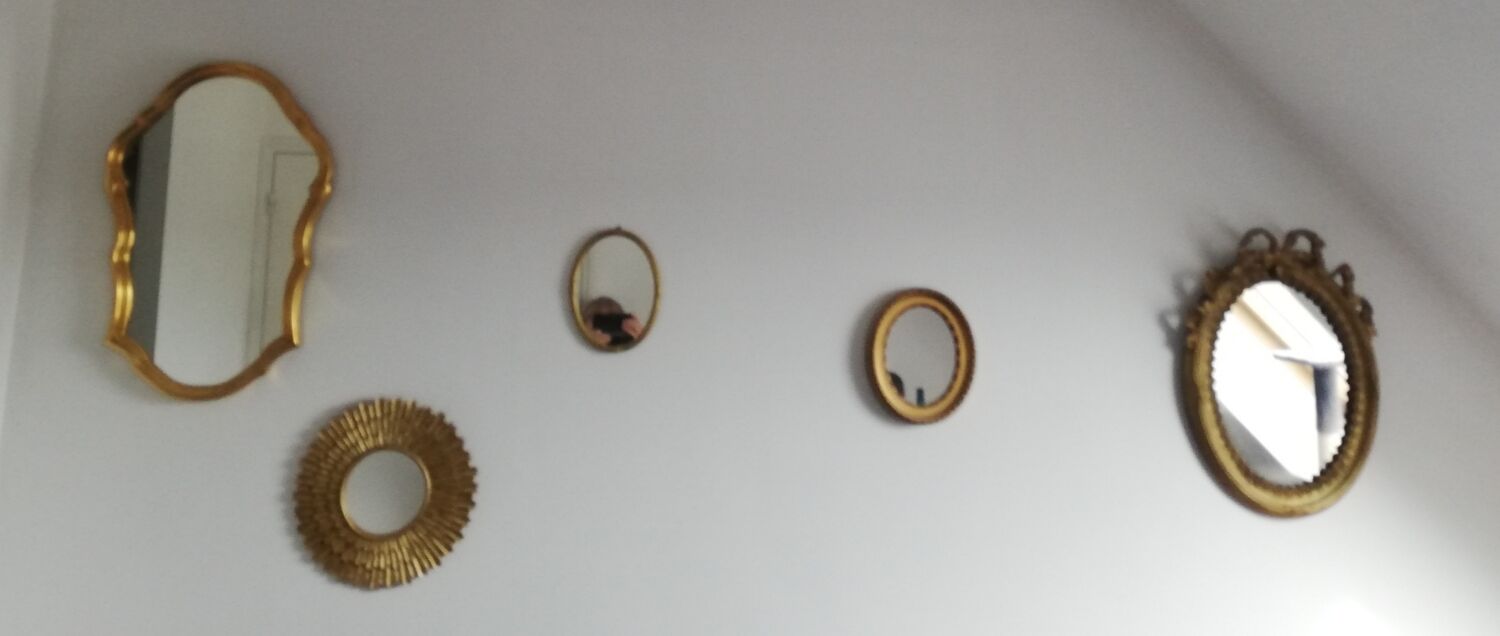 Gilded wooden mirror 15cm