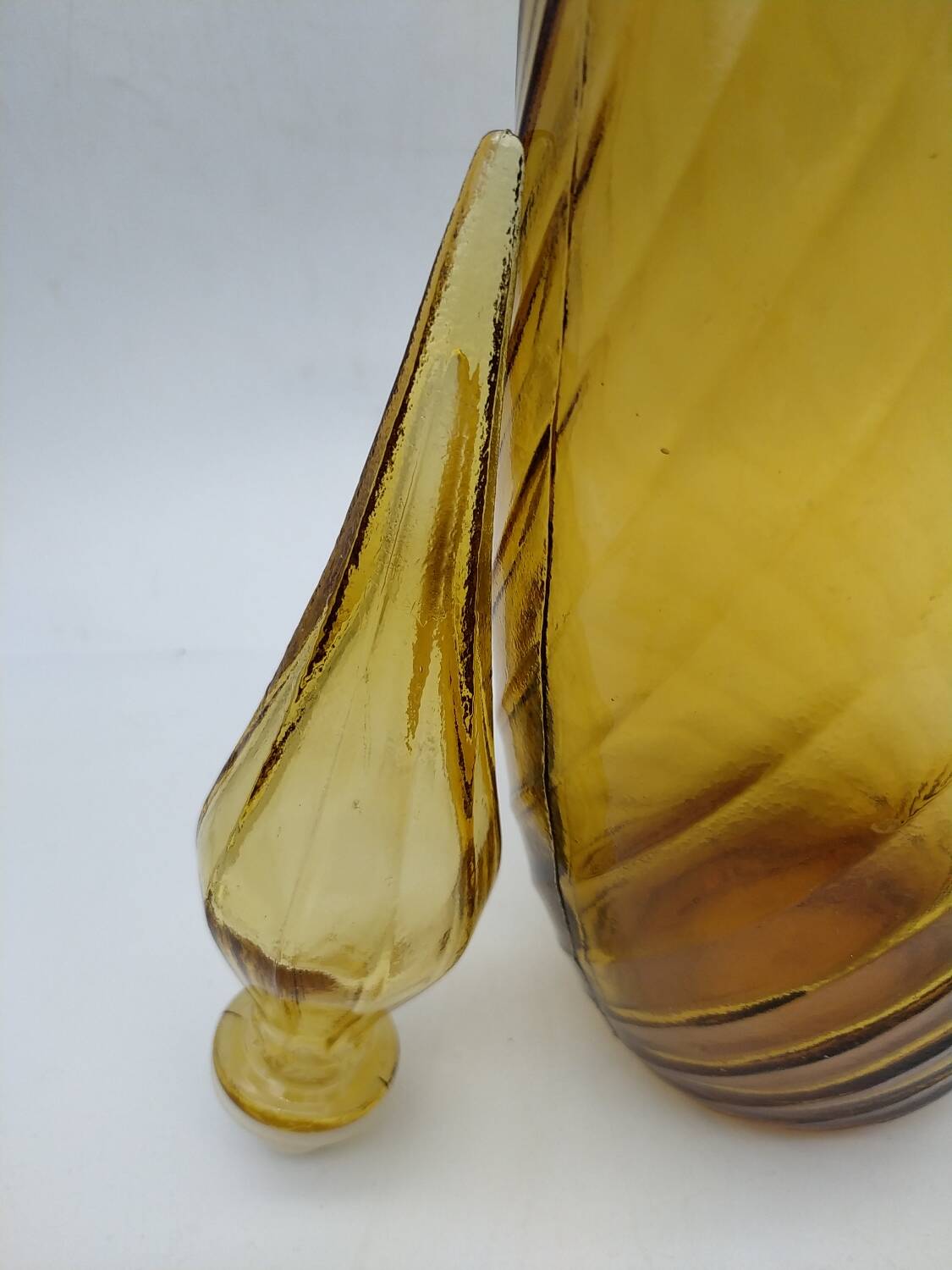 Empoli carafe. 50s. Amber.