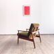 Armchair by Arne Vodder model FD164 Kvadrat fabric, Mid Century Design