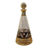 Art Deco style glass carafe with gold decoration