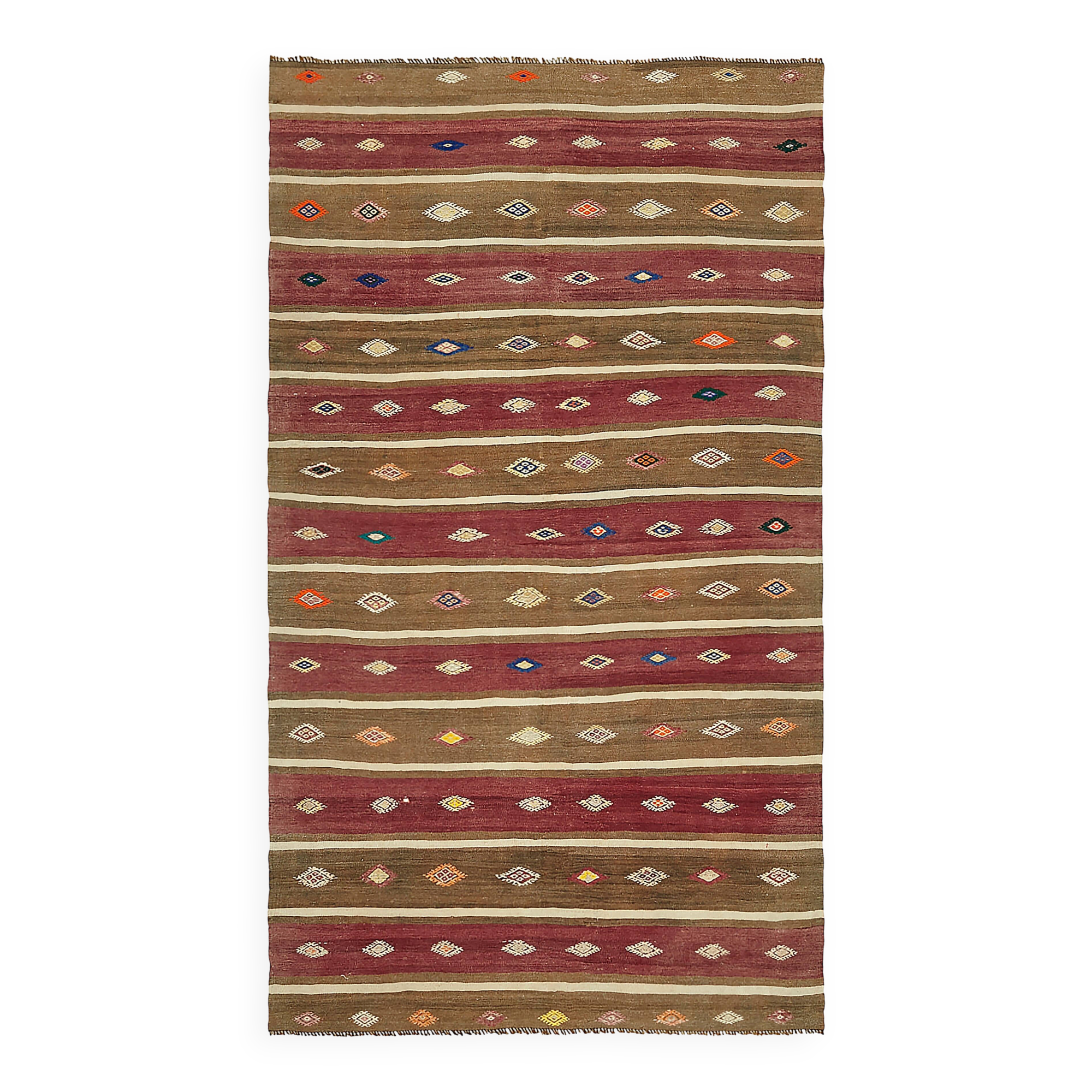 Turkish Handmade Vintage Anatolian Kilim 167 cm x 293 cm
