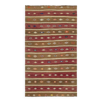 Tapis kilim anatolien vintage fait main turc 167 cm x 293 cm