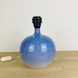 Blue ceramic ball lamp by Duriez, 1980s