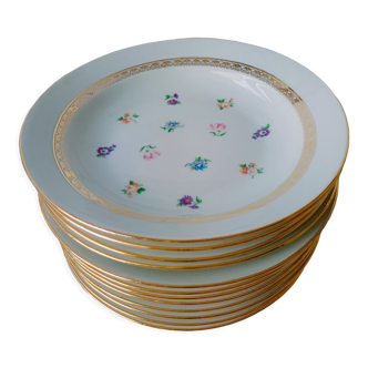 Assiettes à soupe porcelaine de Limoges