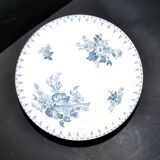 Coupe sur pied, compotier u&c Sarreguemines, service "Flore"
