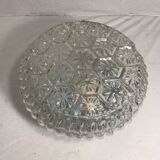 Wall ceiling round glass shape flowers & support vintage metal