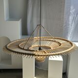 Suspension rattan saucer iron frame D:120 H:60