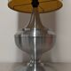 Space age XL living room lamp in brushed aluminium, France circa 1970.